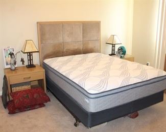 Custom design and very high quality King Size bed, matching nightstands and oversized dresser