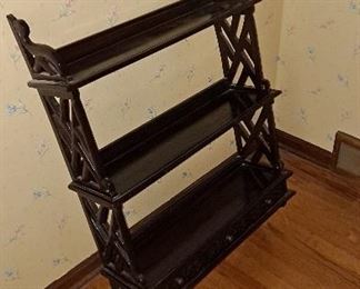 1940’s Chippendale wall shelving unit