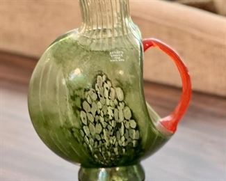 Signed Kjell Engman Kosta Boda Art Glass Pitcher. Stunning work of art! Measures 11" h