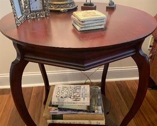 #122 Occasional table with shelf $75