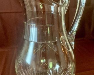 #158 12” crystal pitcher $25