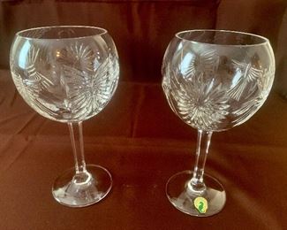 #159 Waterford Millennium 5 Toasts wine goblets $110 pair