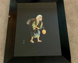 #197 Exquisite Antique Japanese Silk Embroidery Art; 16” x 19.5”  $50 each or $90 pair