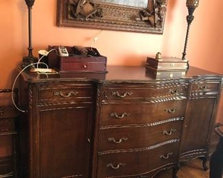 Antique buffet 63"W x 22"D x 36"H - $350    Buffet located in Berwyn.   Call or text Joanne at 708-890-4890 to schedule your appointment to view and purchase now!