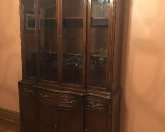 Antique china cabinet 43"W x 17"D x 77"H - $250    China cabinet located in Berwyn.   Call or text Joanne at 708-890-4890 to schedule your appointment to view and purchase now!