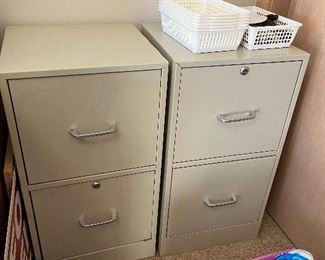 Metal file cabinets