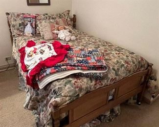 Full size bed frame and mattress set