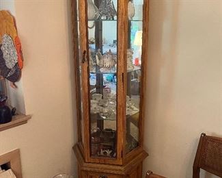 Lighted curio cabinet