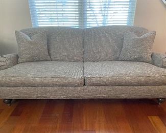 Ethan Allen gray couch less than 5 years old! 88"W x 40"D x 35"H - $700     Item located in St. Charles.  Call or text Joanne at 708-890-4890 to view and purchase!