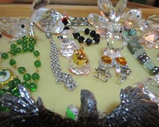 Swarovski figurines with jewelry