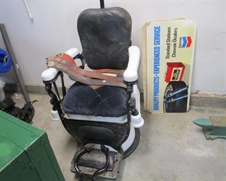Antique barber chair