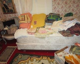Vintage blankets, antique linens, vintage fabrics