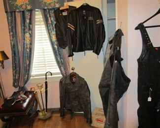 Tons of leathers for the motorcycle enthusiast