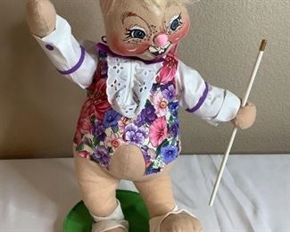 One Annalee 18" Easter Parade male bunny in colorful vest and hat, looks like new., matches #5 and #53.