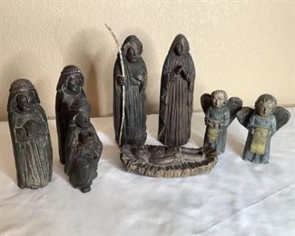 Carved Wood Nativity Set