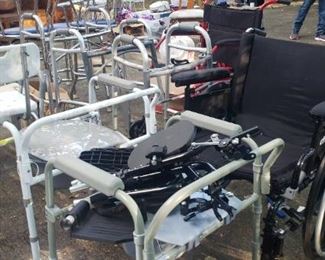 Handicap items, wheelchairs, walker, shower chair, potty chair, safety bed rails