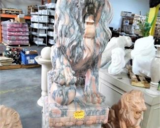 Hand carved lion, perfect in any space