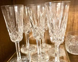 Waterford - Set of 6 Lismore champagne flutes