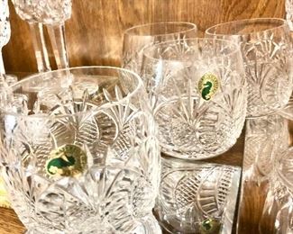  Waterford - set of 4 rare vintage Seahorse double old fashioned glasses