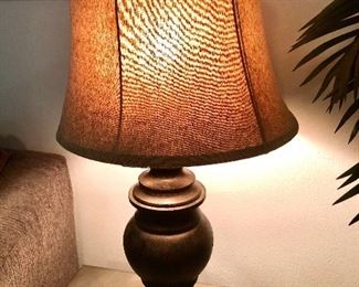 Pair of brown lamps