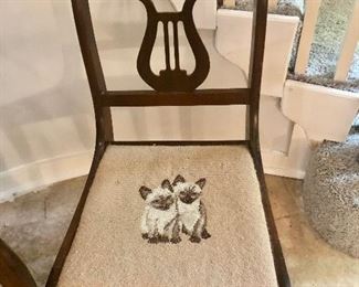 Vintage Lyre back chairs