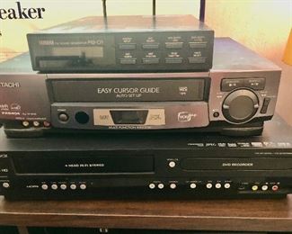  Hitachi VHS player/ Magnavox VHS-DVD Player