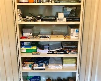 Metal storage cabinet/office supplies