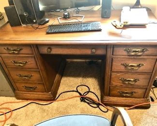 Vintage wood office desk