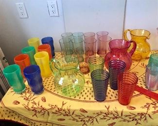 Colorful nonbreakable glassware