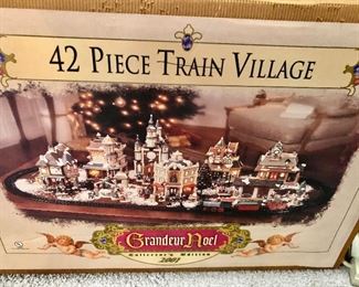 41 piece Train Village (train missing)