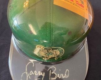 Larry Bird Autographed Hat - COA