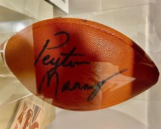 Peyton Manning Autographed Football - COA