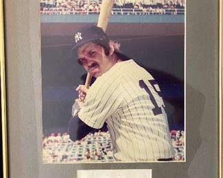 Thurman Munson Autograph - Picture