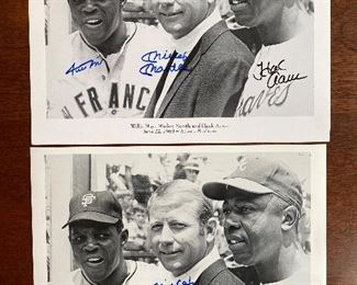 Willie Mays, Mickey Mantle, and Hank Aarron Autograph -  Picutures