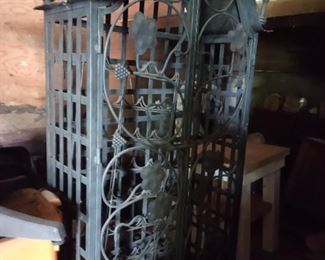 Iron wine rack, custom, 7ft tall