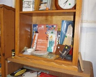 clock, art supplies