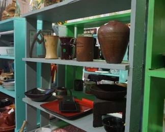 pottery, black dishes