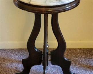 Carved Marble Top Side/ Corner Table 