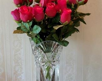 Crystal Vase With Flowers 