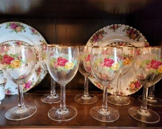 Royal Albert Old Country Roses Set of Glasses 