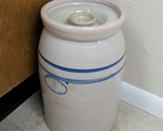 Antique Stoneware Butter Churn