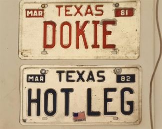 Old Texas License Plates 