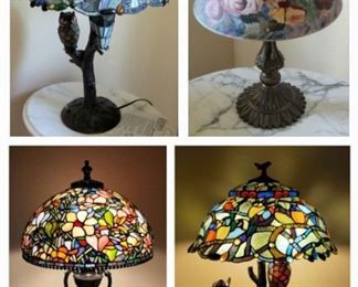 Authentic Dale Tiffany and Tiffany Style Lamps 