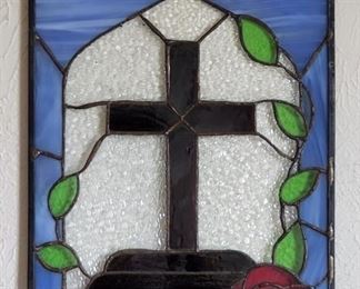 Stained Glass Cross Wall Art 