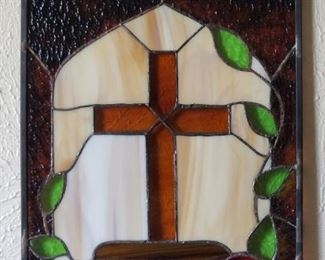 Stained Glass Cross Wall Art