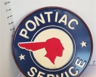 Metal Chief Pontiac sign