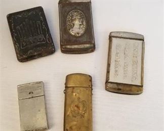 Vintage match safe set of 5