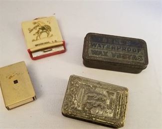 Vintage match safe set of 4