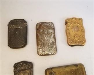 Vintage match safe set of 5