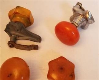 Vintage stearing wheel spinner knobs (some possibly bakelite)